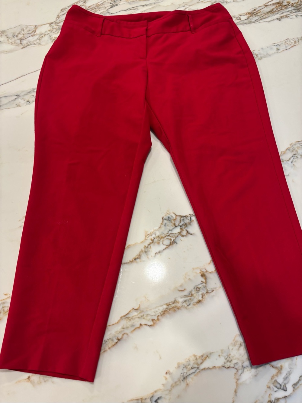 women’s Red Stretch Knit Pants